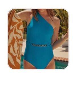 Summersalt The Belted Chain Ruched Sidestroke. Size 16